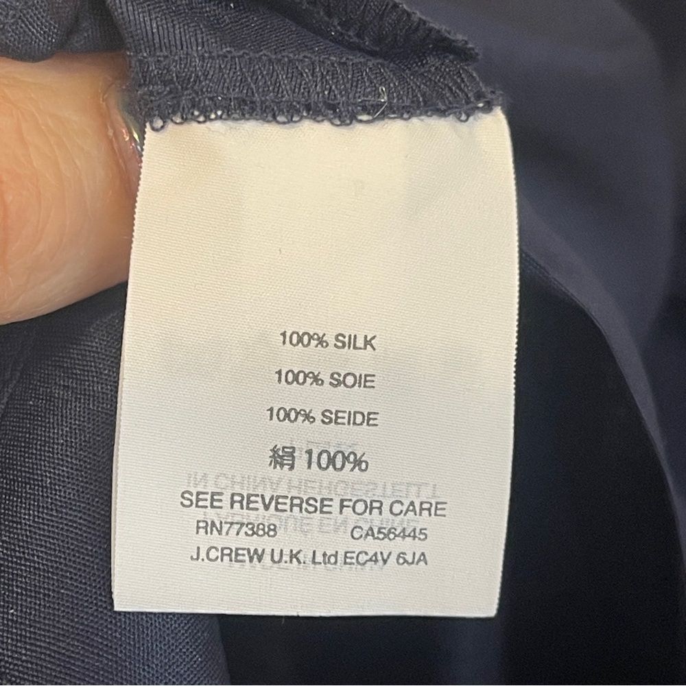 J.Crew One Shoulder Ruffle Blouse Sz 8 Gently Loved - Picture 7 of 8
